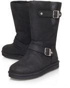 Ugg Black Leather Sutter Sheepskin Lined Boots - Lyst