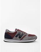 New Balance 420 Suedemesh Gray and Burgundy Sneakers - Lyst