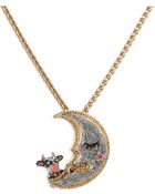 Betsey Johnson Moon Pendant Necklace - Lyst