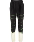Stella McCartney Christine Tie-Dyed Silk-Crepe Tapered Pants - Lyst