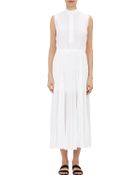 Cedric Charlier Pleated Cady Dress - Lyst