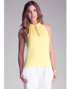 Bebe Necklace Halter Top - Lyst