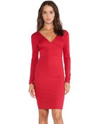 Alice + Olivia Fiona V Neck Mini Dress - Lyst
