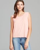 Michael Stars Tank Crop Pocket - Lyst