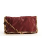 Stella McCartney Rouge Faux Leather 'Falabella' Braided Chain Detail Messenger Bag - Lyst