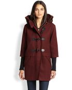 Rebecca Minkoff Rabbit Furtrimmed Toggle Coat - Lyst