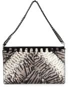 Roberto Cavalli Contrast Panel Shoulder Bag - Lyst