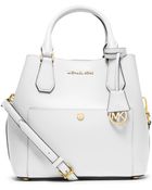 Michael Kors Greenwich Large Saffiano Leather Satchel - Lyst