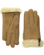Ugg Tenney Glove With Leather Trim - Lyst