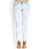 Forever 21 Distressed Straight-Leg Jeans - Lyst