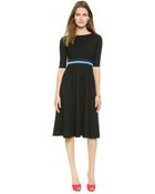 Cynthia Rowley Short Sleeve Dress - Black - Lyst
