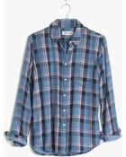 Madewell Cozy Shirt In Blue Plaid - Lyst