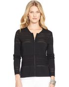 Lauren by Ralph Lauren Pointelle-Knit Cardigan - Lyst