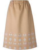 Holly Fulton Floral Print Midi Skirt - Lyst