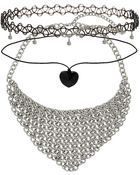 Topshop Mesh Collar Tattoo Choker Set - Lyst