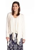 Karen Kane Long-Sleeve Draped Cardigan - Lyst