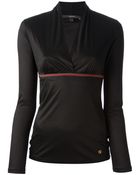 Gucci Crossover Style Blouse - Lyst