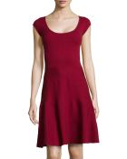 Donna Karan New York Cashmere-Blend Knit Fit-And-Flare Dress - Lyst