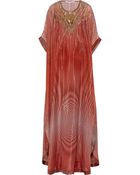 Diane von Furstenberg Clare Embellished Printed Silk-Blend Kaftan - Lyst