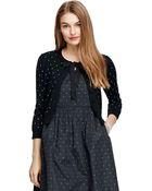 Brooks Brothers Merino Wool Polka Dot Cardigan - Lyst