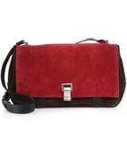Proenza Schouler Ps Courier Suede Leather Shoulder Bag - Lyst