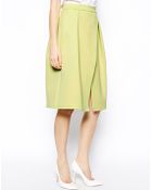 Asos Midi with Crossover Front in Scuba - Lyst