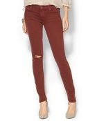 Mother The Looker Destroyed Skinny Jean - Lyst