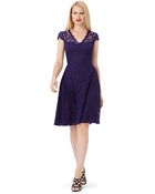 Adrianna Papell Lace A Line Dress - Lyst