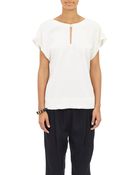 3.1 Phillip Lim Crepe Keyhole Blouse - Lyst