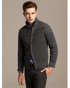Banana Republic Military Textured Sweater Jacket - Lyst