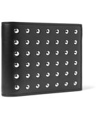 Saint Laurent Studded Leather Billfold Wallet - Lyst