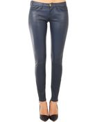Current/Elliott Ankle Zip Skinny Leather Pant - Lyst