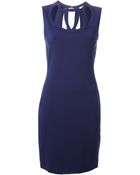 Diane von Furstenberg Cut-Out Neckline Dress - Lyst