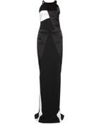Roland Mouret Fiore Crepe Gown With Satin Inserts - Lyst