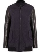 Rag & Bone Pacific Quilted Silk And Leather Jacket - Lyst