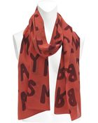 Marc By Marc Jacobs Adults Logo Stole 67X176 - Lyst
