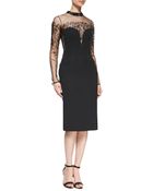 J. Mendel Embellished Top Panel Dress - Lyst