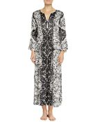 Oscar de la Renta Imperial Lace-Print Caftan - Lyst