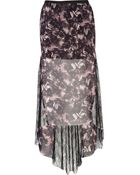 River Island Black Print Fishtail Lace Maxi Skirt - Lyst