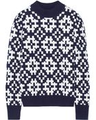 Equipment Tayden Patterned Wool And Cashmere-Blend Sweater - Lyst