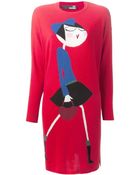 Love Moschino Printed Knit Dress - Lyst