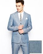Asos Slim Fit Suit Jacket In 100% Linen - Lyst