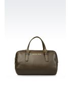 Armani Jeans Leather Bauletto Bag With Studs - Lyst