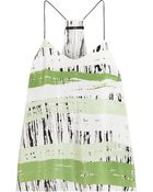 Tibi Asphalt Stripe Printed Silk Top - Lyst