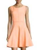 Halston Heritage Sleeveless Ponte Flutter Dress - Lyst