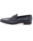 Prada Saffiano Penny Loafer - Lyst