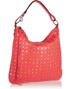 Rebecca Minkoff Milo Studded Leather Shoulder Bag - Lyst