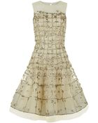 Oscar de la Renta Embroidered Tulle Prom Dress - Lyst