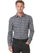 Perry Ellis Big And Tall Long-Sleeve Windowpane Plaid Shirt - Lyst