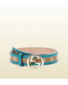 Gucci Belt with Interlocking G Buckle - Lyst